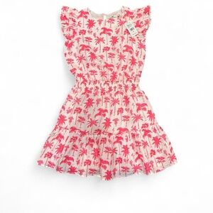 Vineyard Vines Pink Palm Print Mini Dress